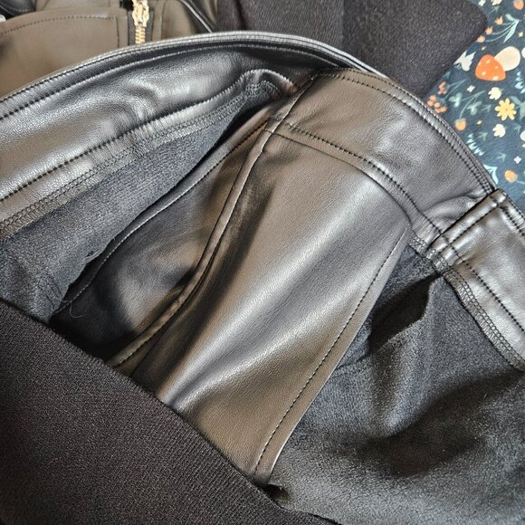 Joie Women’s Black Faux Leather Outer Shell Jacket Size M - Picture 5 of 7